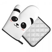 Panda Bear Kuhinjske rukavice Kawaii Heat Resist Grill Air Fryer Miten Držač za lonce Set rukavica za mikrovalnu pećnicu