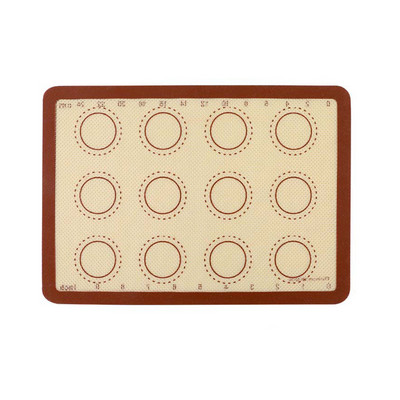 Sarkans silikona mīcīšanas paliktnis, neslīdošs mīklas velmēšanas paklājiņš, cepumu maize pica cepšanai, nepiedegošs kūku statīvs cepeškrāsns konditorejas izstrādājumu cepšanai