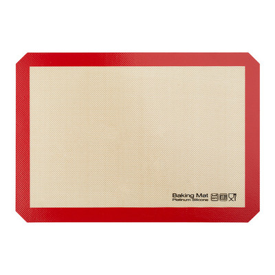 Sarkans silikona mīcīšanas paliktnis, neslīdošs mīklas velmēšanas paklājiņš, cepumu maize pica cepšanai, nepiedegošs kūku statīvs cepeškrāsns konditorejas izstrādājumu cepšanai