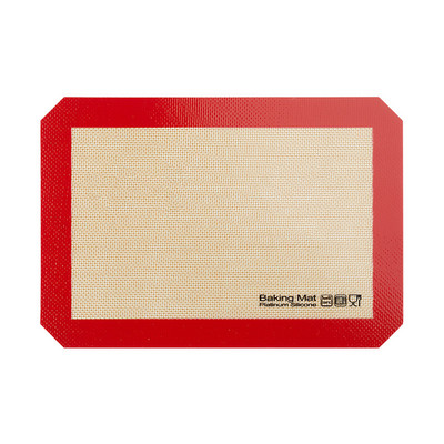 Sarkans silikona mīcīšanas paliktnis, neslīdošs mīklas velmēšanas paklājiņš, cepumu maize pica cepšanai, nepiedegošs kūku statīvs cepeškrāsns konditorejas izstrādājumu cepšanai