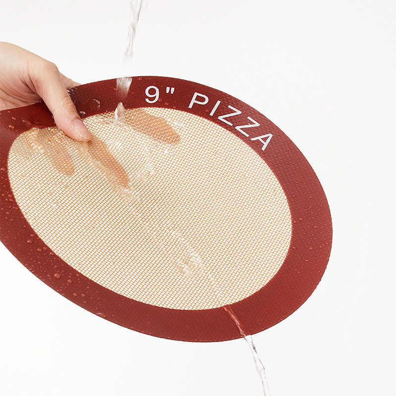 Sarkans silikona mīcīšanas paliktnis, neslīdošs mīklas velmēšanas paklājiņš, cepumu maize pica cepšanai, nepiedegošs kūku statīvs cepeškrāsns konditorejas izstrādājumu cepšanai