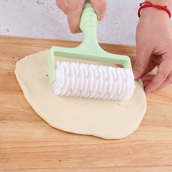 Кухненски решетъчен валяк Творчески пластмасов валяк за тесто Резачка Инструмент за сладкиши Резачка за пай Пица Резачка за сладкиши Релефна ролка за тесто