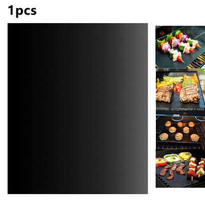 1/3/5 vnt BBQ grilio kilimėlis lauko kepsninė, nepridegantis padėklas Daugkartinė kepimo lėkštė vakarėliui PTFE grilio kilimėlio priedai