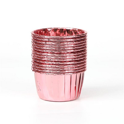 50db Cupcake-csomagolók Krimpelő muffintartók Tortabélelő Arany Ezüst bevonatú Papírpoharak Hőálló sütőforma Torta kellékek