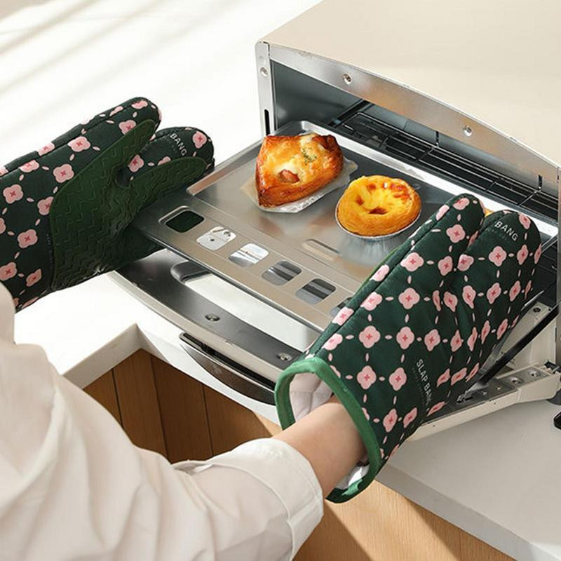 Cepeškrāsns dūraiņi Kokvilnas cepeškrāsns cimdi Karstumizturīgi Vienkārša piekarināmu podiņu turētāju dūraiņi gatavošanai Cepšanai BBQ Mikroviļņu krāsns Universāls