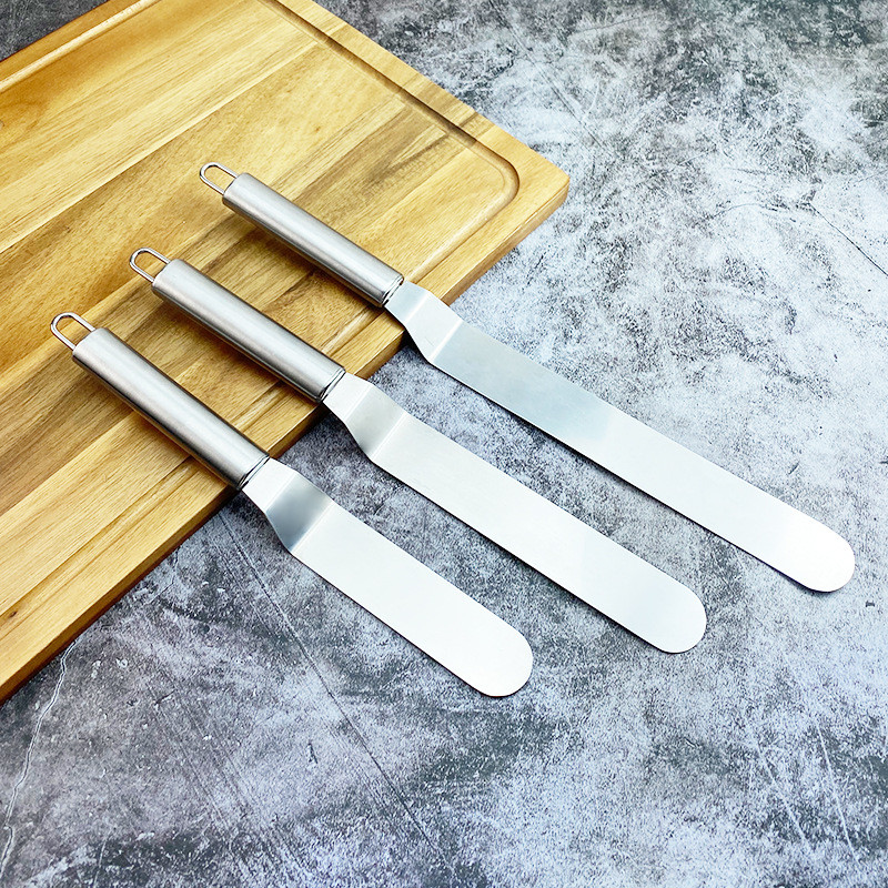 Pārnēsājami krējuma lāpstiņas kūkas sviesta piederumi Virtuves piederumi Kūku dekorēšanas rīki Nerūsējošā tērauda cepšanas un konditorejas izstrādājumi