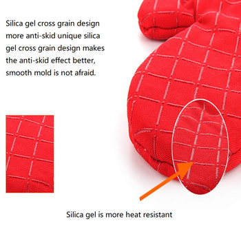Силиконови топлоизолационни ръкавици, устойчиви на висока температура за микровълнова фурна, предпазител против изгаряне, кухненска фурна, специални ръкавици