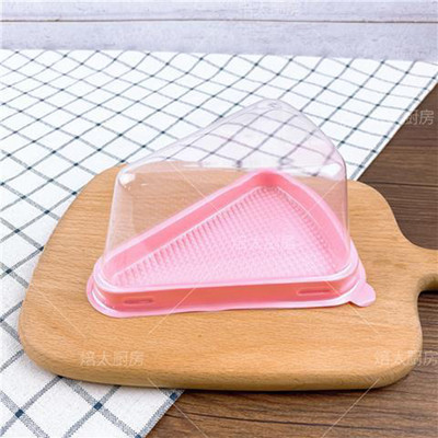 50gab 6/8 collu trīsstūris melns zaļš rozā plastmasas caurspīdīgs iepakojuma kastīte uzpūtenis kūku dēlis vienreizējās lietošanas deserta dzimšanas dienas Kawaii instrumenti