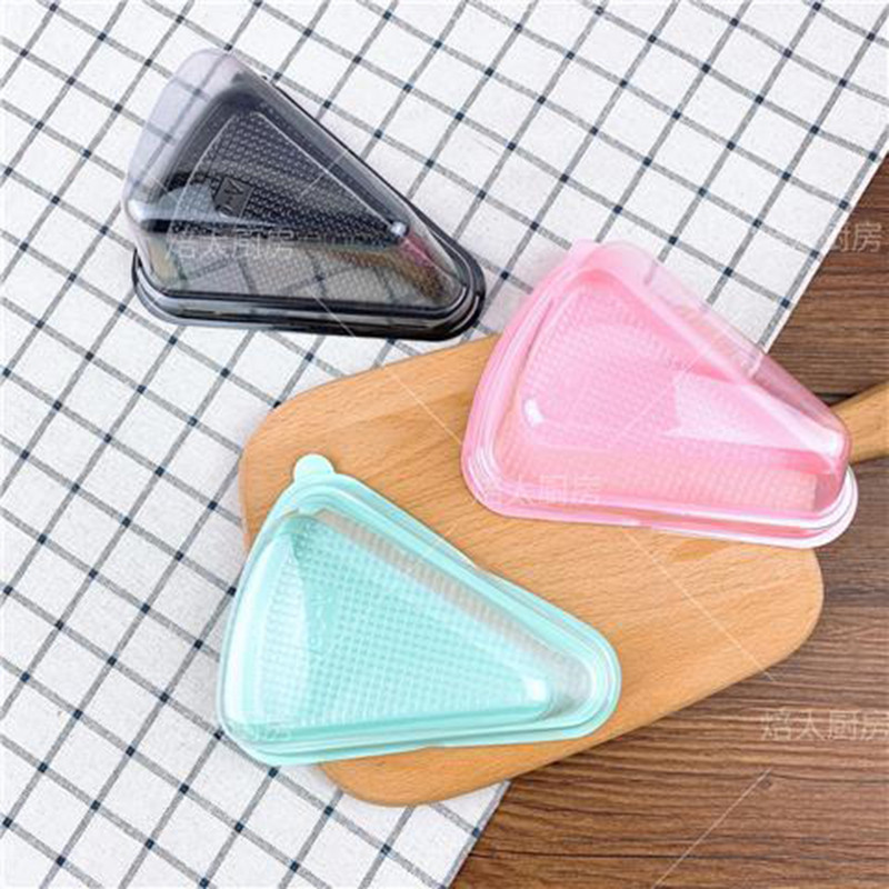 50gab 6/8 collu trīsstūris melns zaļš rozā plastmasas caurspīdīgs iepakojuma kastīte uzpūtenis kūku dēlis vienreizējās lietošanas deserta dzimšanas dienas Kawaii instrumenti