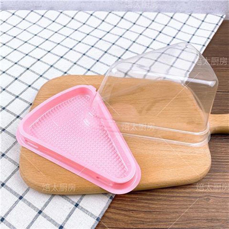 50gab 6/8 collu trīsstūris melns zaļš rozā plastmasas caurspīdīgs iepakojuma kastīte uzpūtenis kūku dēlis vienreizējās lietošanas deserta dzimšanas dienas Kawaii instrumenti