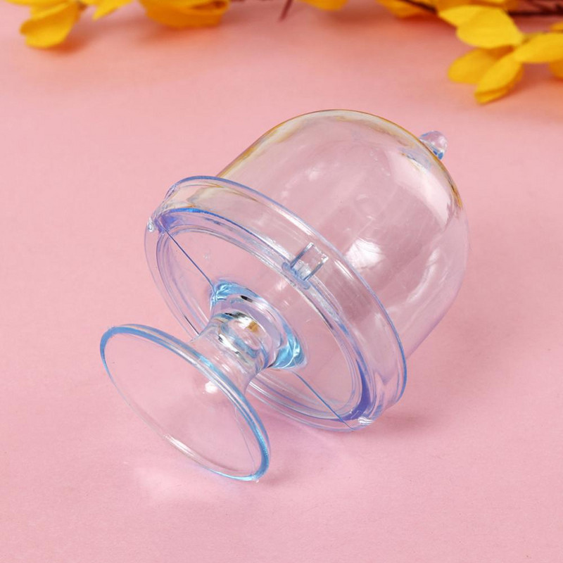 12 gab Mini kūku displeja statīvs Cupcake kastes kupola vāks mafins olu dzeltenuma deserts, caurspīdīgs, individuāls turētājs, iepakojums kāzu ballīšu rekvizīti