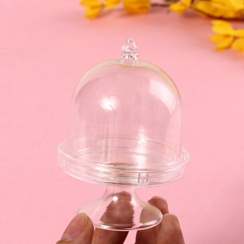 12 gab Mini kūku displeja statīvs Cupcake kastes kupola vāks mafins olu dzeltenuma deserts, caurspīdīgs, individuāls turētājs, iepakojums kāzu ballīšu rekvizīti