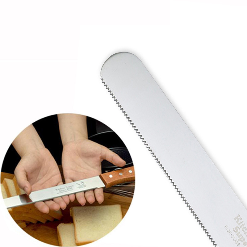 8 collu nerūsējošā tērauda maizes nazis zobains nazis koka rokturis augļu nazis maizes grauzdiņš griezējs kūkas nazis lāpstiņa cepšanas rīki