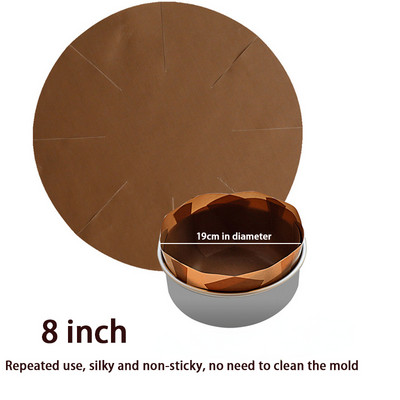 Tapadásmentes tortaforma bélés könnyen levehető lap 5-8 hüvelykes tortaformákhoz élelmiszeripari minőségű újrafelhasználható Air friyer olajszigetelő betét