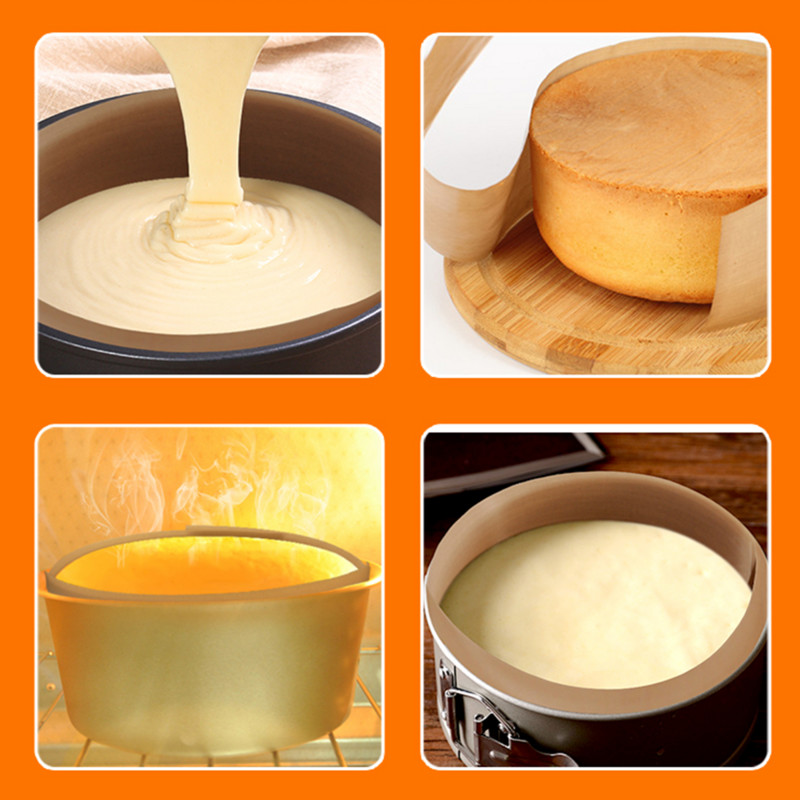 Tapadásmentes tortaforma bélés könnyen levehető lap 5-8 hüvelykes tortaformákhoz élelmiszeripari minőségű újrafelhasználható Air friyer olajszigetelő betét