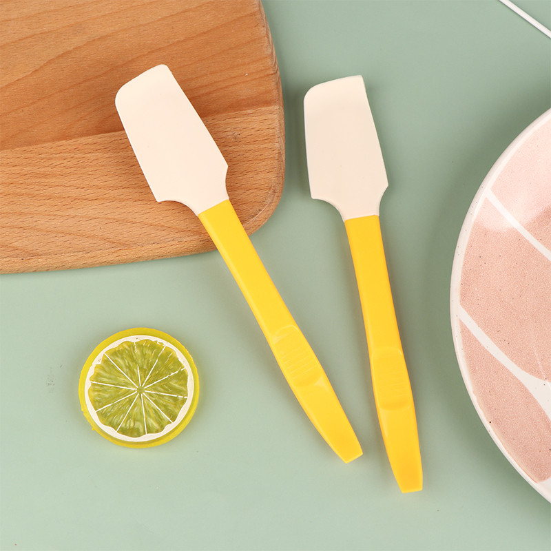 Silikona mini virtuves lāpstiņa krējuma sviesta kūka lāpstiņa maisīšanas mīklas skrāpju birste sviesta mikseris der visu veidu burciņām un kārbām