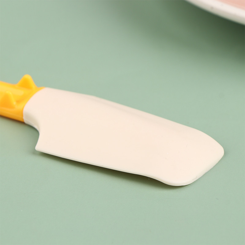 Silikona mini virtuves lāpstiņa krējuma sviesta kūka lāpstiņa maisīšanas mīklas skrāpju birste sviesta mikseris der visu veidu burciņām un kārbām