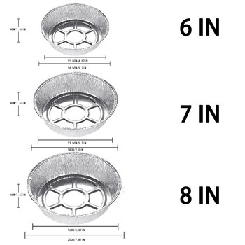 10 бр. Подплата за въздушен фритюрник Кръгли тави от алуминиево фолио за еднократна употреба Незалепваща форма за торта Многофункционални кухненски инструменти за печене
