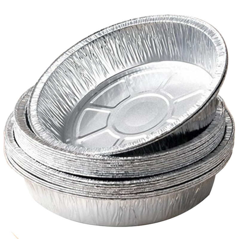 10 gab Air Fryer oderējums Vienreizējās lietošanas apaļas alumīnija folijas paplātes Cepšanai Nepiedegošas kūkas veidnes Daudzfunkcionāli virtuves cepšanas rīki