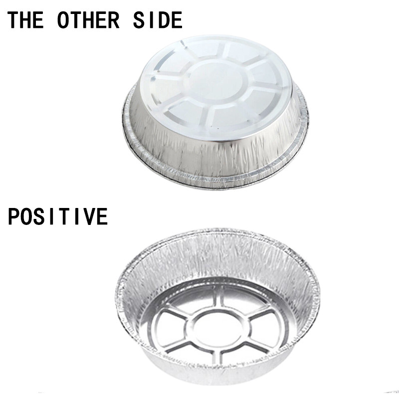 10 gab Air Fryer oderējums Vienreizējās lietošanas apaļas alumīnija folijas paplātes Cepšanai Nepiedegošas kūkas veidnes Daudzfunkcionāli virtuves cepšanas rīki