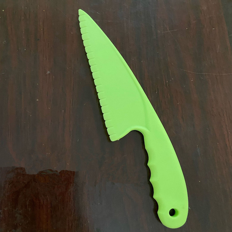 Tortas Peilis Virtuvė Sauga Maisto gaminimas Vaikai Praktikuojantys Peiliai Plastikiniai dantyta kepimo duona vaikams Peilis Daržovių salotos