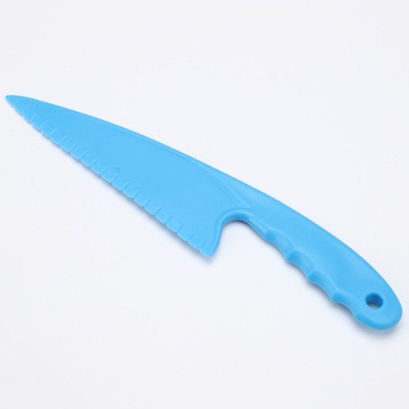 Tortas Peilis Virtuvė Sauga Maisto gaminimas Vaikai Praktikuojantys Peiliai Plastikiniai dantyta kepimo duona vaikams Peilis Daržovių salotos