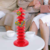 Galda displeja statīva turētājs Kūku displeja viesību statīvi Konfekšu pamats Daudzpakāpju dekoratīvais desertu galds Kāzu šovu žāvēšana