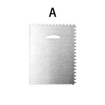 1 бр. Скрепер за фондан с гладък ръб Шпатули Инструменти за печене на сладкиши Декорация на торти от неръждаема стомана Кухненски аксесоари Кухненска джаджа