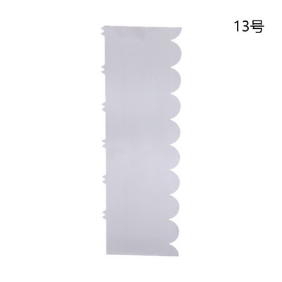 304 nerūsējošā tērauda kūku skrāpis divpusējas rakstainas malas mīklas ķemme Gludākas kūkas dekorēšanas rīki putu sviesta krēmam