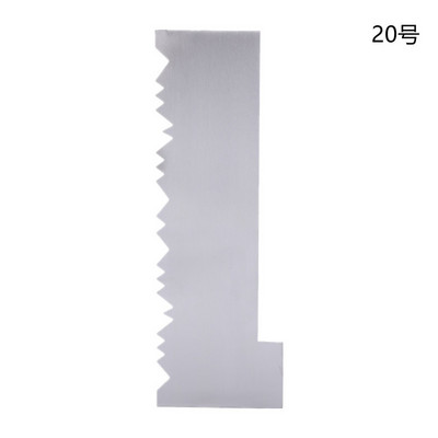 304 nerūsējošā tērauda kūku skrāpis divpusējas rakstainas malas mīklas ķemme Gludākas kūkas dekorēšanas rīki putu sviesta krēmam