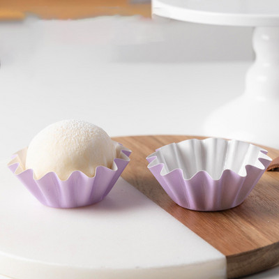 50gab Kēksiņu kūkas cepšanas veidņu kūkas taukiem necaurlaidīgs ieliktnis Makarons mafinu kūkas krūzes sniega mafinu papīra paplātes kūkas dekorēšanas rīki