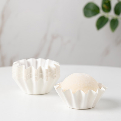 50gab Kēksiņu kūkas cepšanas veidņu kūkas taukiem necaurlaidīgs ieliktnis Makarons mafinu kūkas krūzes sniega mafinu papīra paplātes kūkas dekorēšanas rīki