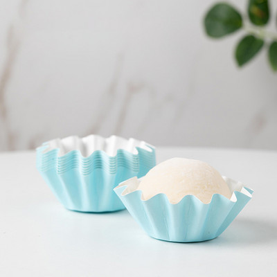 50gab Kēksiņu kūkas cepšanas veidņu kūkas taukiem necaurlaidīgs ieliktnis Makarons mafinu kūkas krūzes sniega mafinu papīra paplātes kūkas dekorēšanas rīki