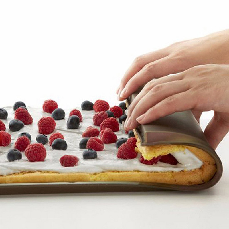 1db tapadásmentes sütőszőnyeg svájci tortalap tekercslap konyhai sütőedények sütőalátét eszköz Szilikon sütőszőnyeg torta tekercs szőnyeg sütőeszközök