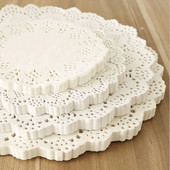 140 vnt. Namų vakarėlis Gimtadienio virtuvės nėrinių popieriniai servetėlės /Doyley kilimėlis vintažinė servetėlė tuščiavidurė torto padėkliukas 4 dydžių padėkliukai popieriniai kilimėliai