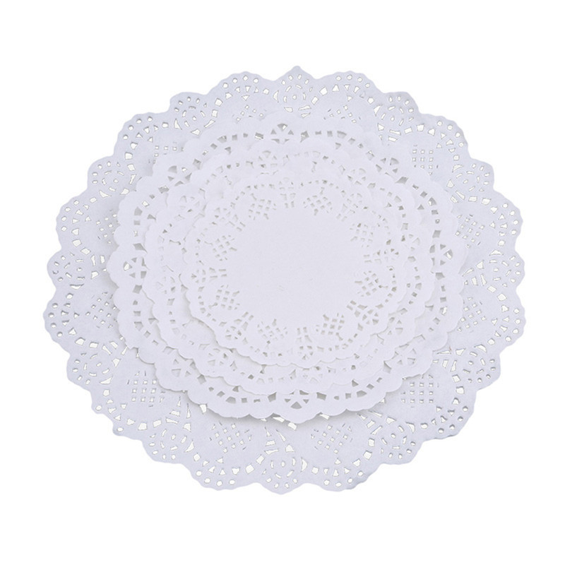 140 vnt. Namų vakarėlis Gimtadienio virtuvės nėrinių popieriniai servetėlės /Doyley kilimėlis vintažinė servetėlė tuščiavidurė torto padėkliukas 4 dydžių padėkliukai popieriniai kilimėliai