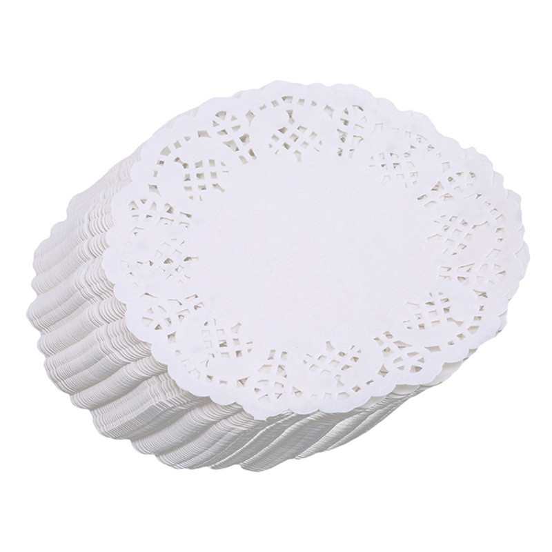 140 vnt. Namų vakarėlis Gimtadienio virtuvės nėrinių popieriniai servetėlės /Doyley kilimėlis vintažinė servetėlė tuščiavidurė torto padėkliukas 4 dydžių padėkliukai popieriniai kilimėliai