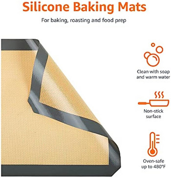Подложка за печене без мирис за микровълнова фурна Устойчива на висока температура домакинска силиконова подложка за печене
