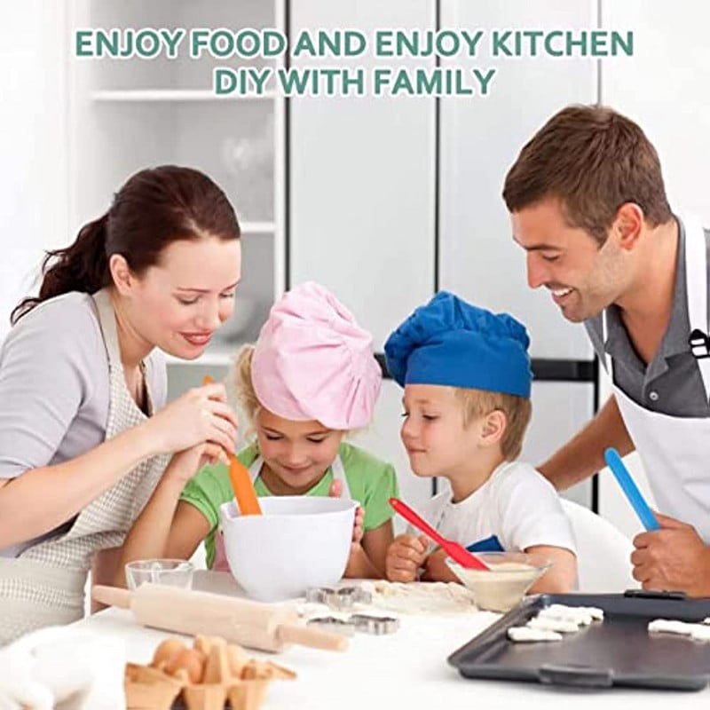 5 gabaliņi silikona burkas skrāpju-kūku krējuma skrāpju komplekts Nelipīgs karstumizturīgs jaukta sviesta skrāpis, piemērots ēdiena gatavošanai