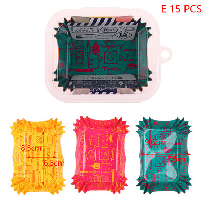 Japāņu stila 15-42gab Eļļas necaurlaidīga papīra kūkas krūze Cupcake ieliktņi Desertu cepšana Cupcake veidņu mafinu futrāļi Bento Mat kūku rīki