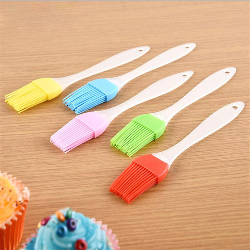 1vnt silikagelio teptukas BBQ šepetys aukštai temperatūrai kepimo šašlykinės šepetys kepimo įrankis silikagelio aliejaus šepetėlis PP rankena