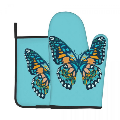 Vintage tauriņi Darkacademia dūraiņi Hot Pad butterfly Hot Oven Bowl Virtuves cimdi Grils Fryer Karstumizturīgs cepeškrāsns dūraiņu komplekts