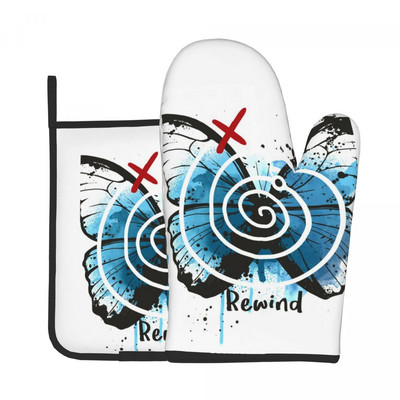 Vintage tauriņi Darkacademia dūraiņi Hot Pad butterfly Hot Oven Bowl Virtuves cimdi Grils Fryer Karstumizturīgs cepeškrāsns dūraiņu komplekts