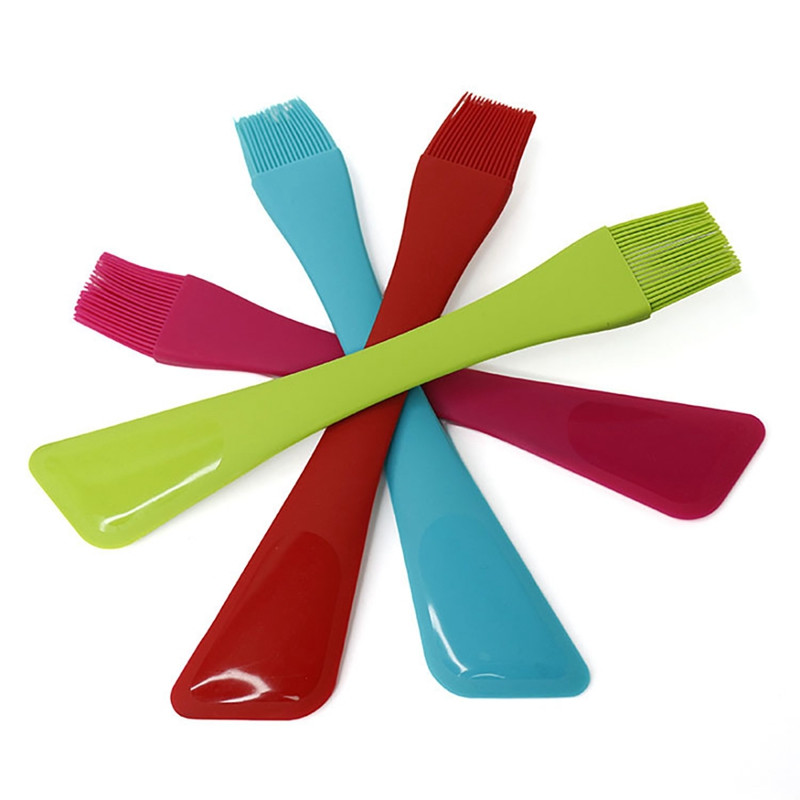 Daudzfunkcionāla eļļas birste Divpusēja silikona krēmveida lāpstiņa konditorejas izstrādājumu otiņa kūku gatavošanai Cepšanas rīki Gatavošanas BBQ ota