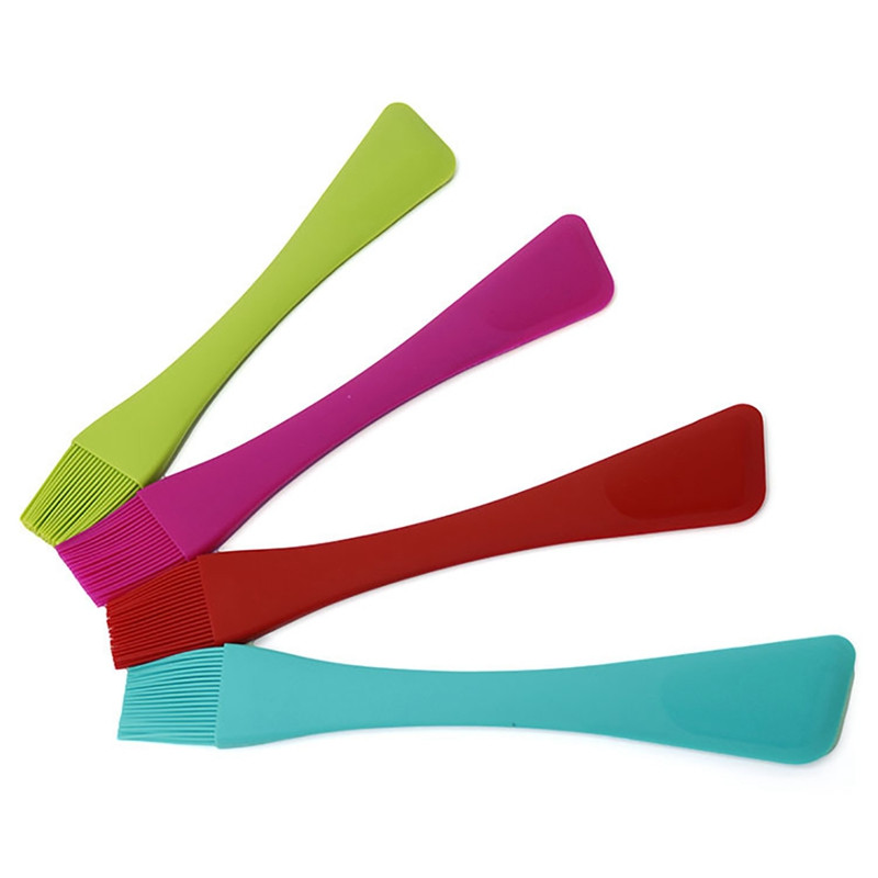 Daudzfunkcionāla eļļas birste Divpusēja silikona krēmveida lāpstiņa konditorejas izstrādājumu otiņa kūku gatavošanai Cepšanas rīki Gatavošanas BBQ ota