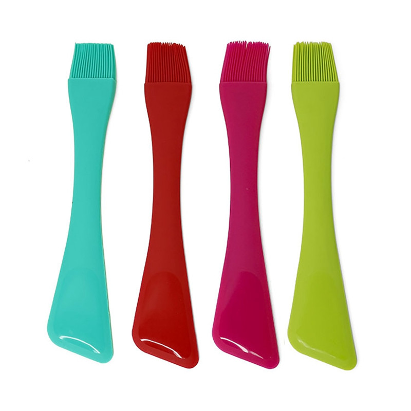 Daudzfunkcionāla eļļas birste Divpusēja silikona krēmveida lāpstiņa konditorejas izstrādājumu otiņa kūku gatavošanai Cepšanas rīki Gatavošanas BBQ ota