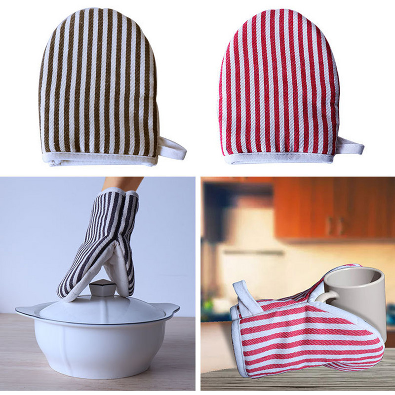 1gab Kokvilnas mikroviļņu krāsns cimdi virtuves gatavošana mikroviļņu krāsns dūraiņi karstumizturīgi, neslīdoši trauku turētāji cepšanas cimdi