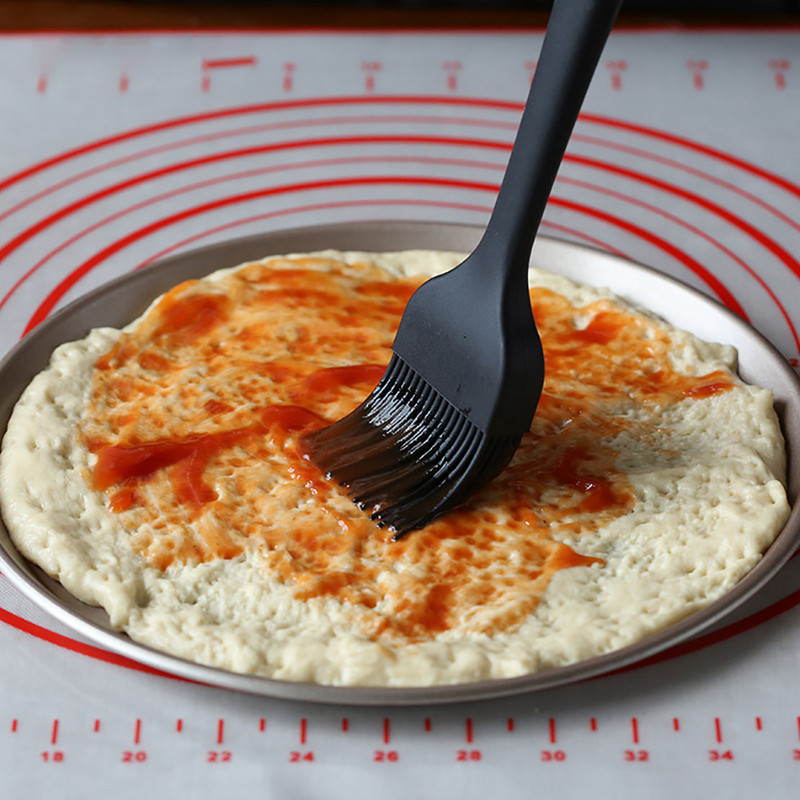 Melna lāpstiņa grila otiņa gatavošanai BBQ silikona karstumizturīga eļļa garšvielu birstes virtuves bāra kūku cepšanas piederumi