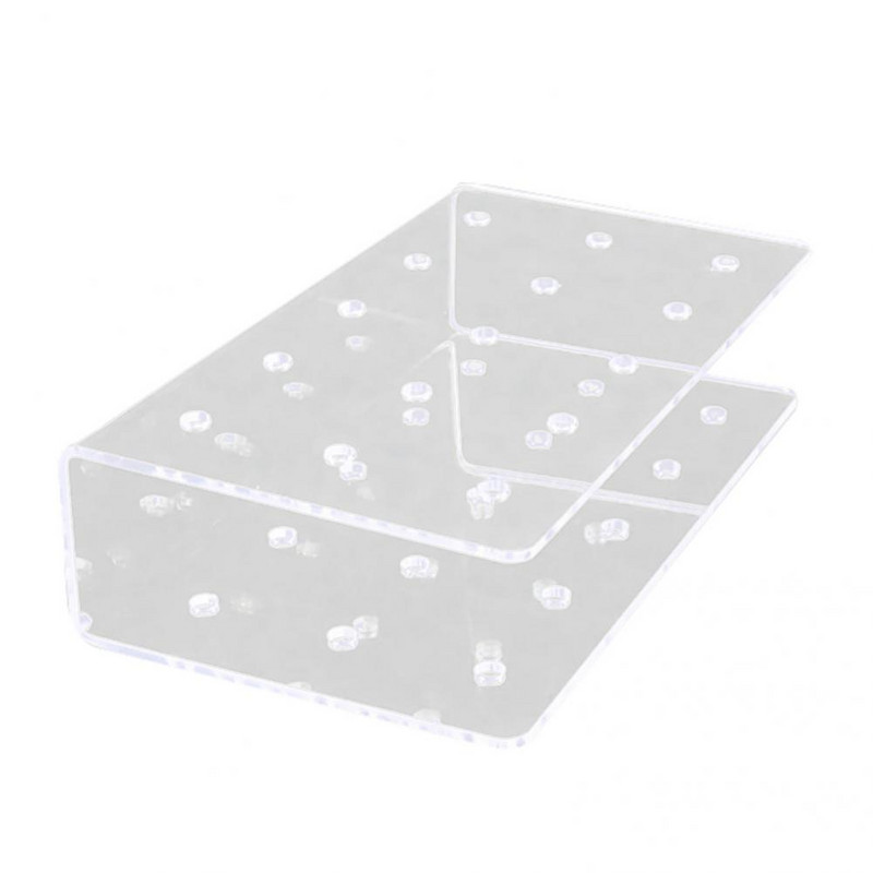 Patvarus akrilo ekrano laikiklis stačiakampio formos 15 skylių ledinukų ekrano stovas Vestuvių vakarėlio saldainių desertinių lazdelių laikiklio ekranas