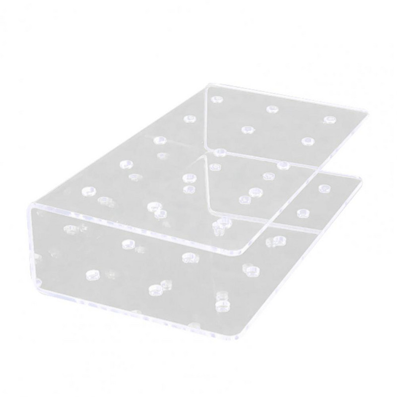 Patvarus akrilo ekrano laikiklis stačiakampio formos 15 skylių ledinukų ekrano stovas Vestuvių vakarėlio saldainių desertinių lazdelių laikiklio ekranas